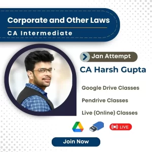 CA Inter Law Regular Classes by CA Harsh Gupta | January 2026