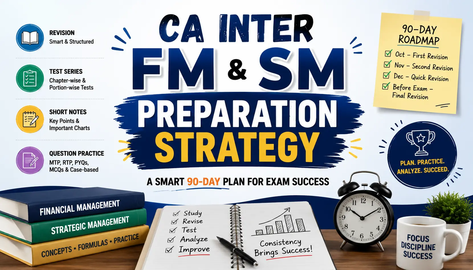 CA Inter FM & SM Preparation Strategy for 90-day exam preparation
