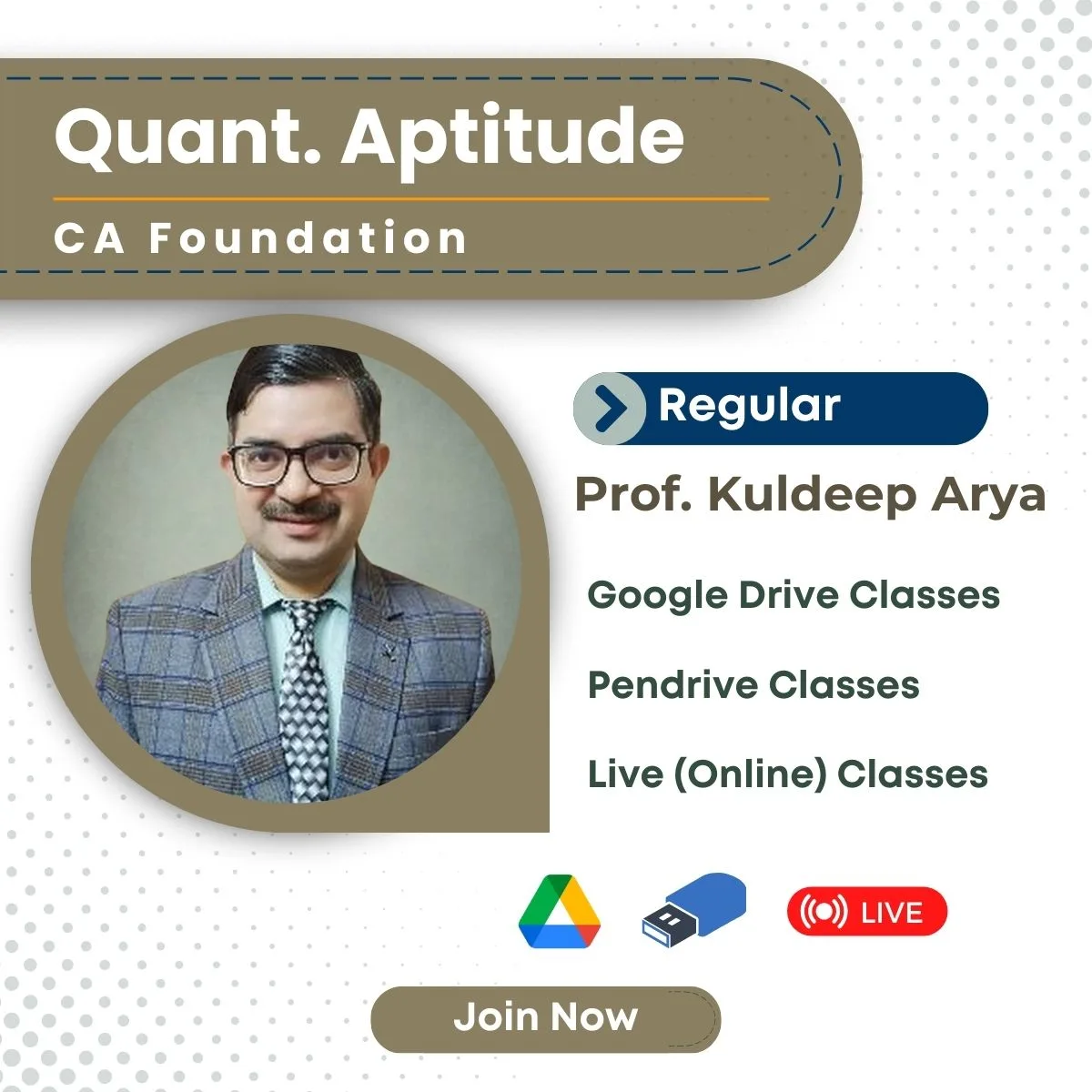CA Foundation Quant. Aptitude by Prof. Kuldeep Arya